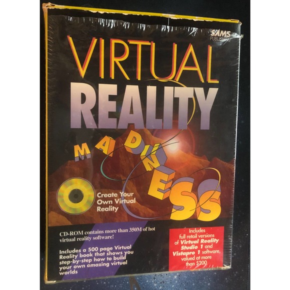 Virtual Reality Madness Software Big Box PC Rare